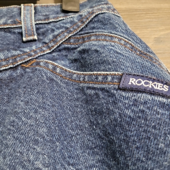 Rockies Vintage High Rise Mom Jean 32/13 Medium Blue Denim 80s - Picture 3 of 11